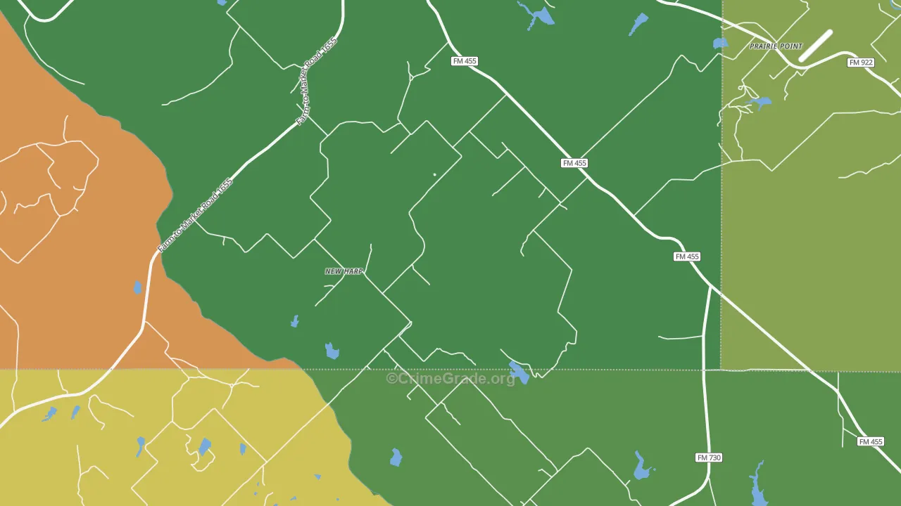 Forestburg, TX Map of Vandalism Rates