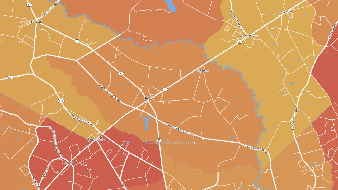 Fork, SC Map of Vandalism Rates