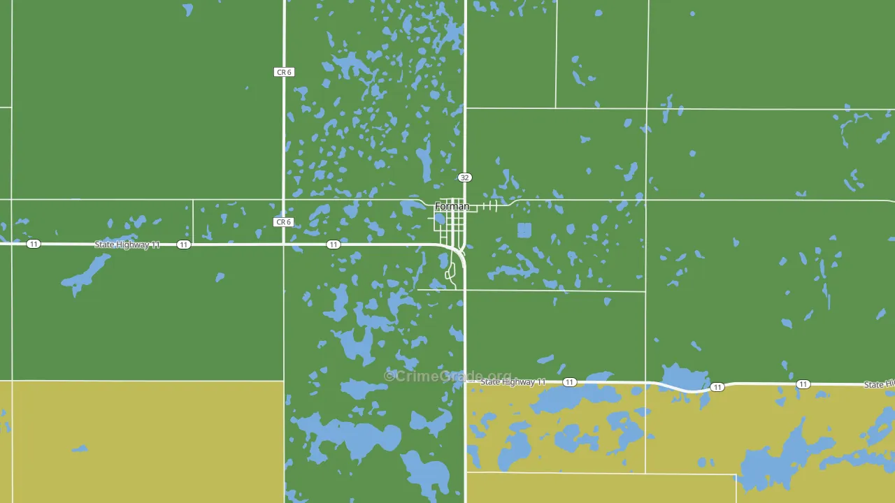 Forman, ND Map of Vandalism Rates