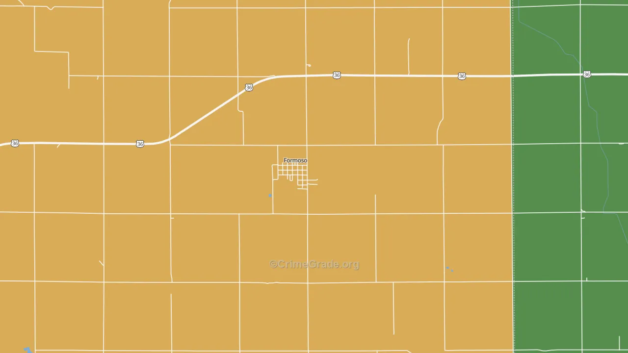 Formoso, KS Map of Vandalism Rates