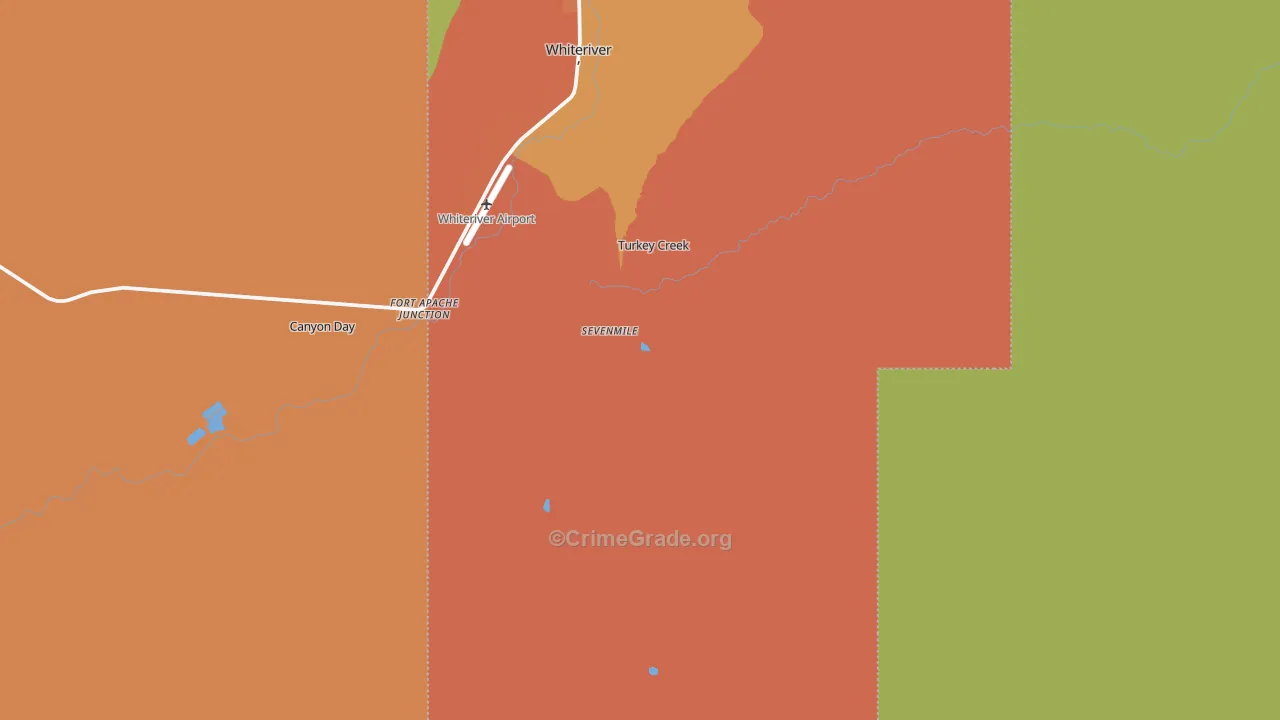 Fort Apache, AZ Map of Vandalism Rates