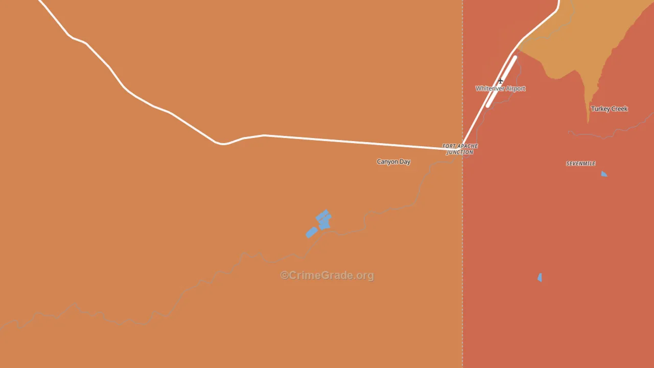 Fort Apache Junction, AZ Map of Vandalism Rates