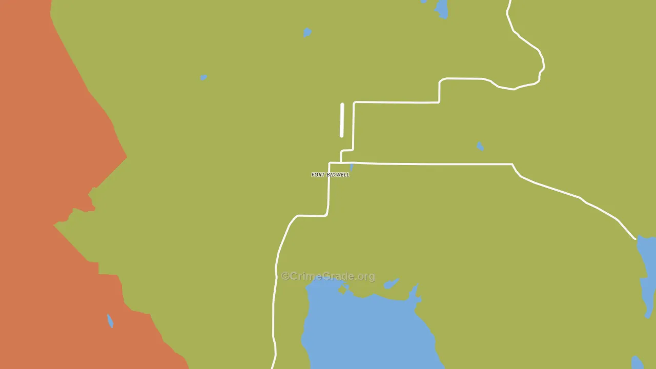 Fort Bidwell, CA Map of Vandalism Rates
