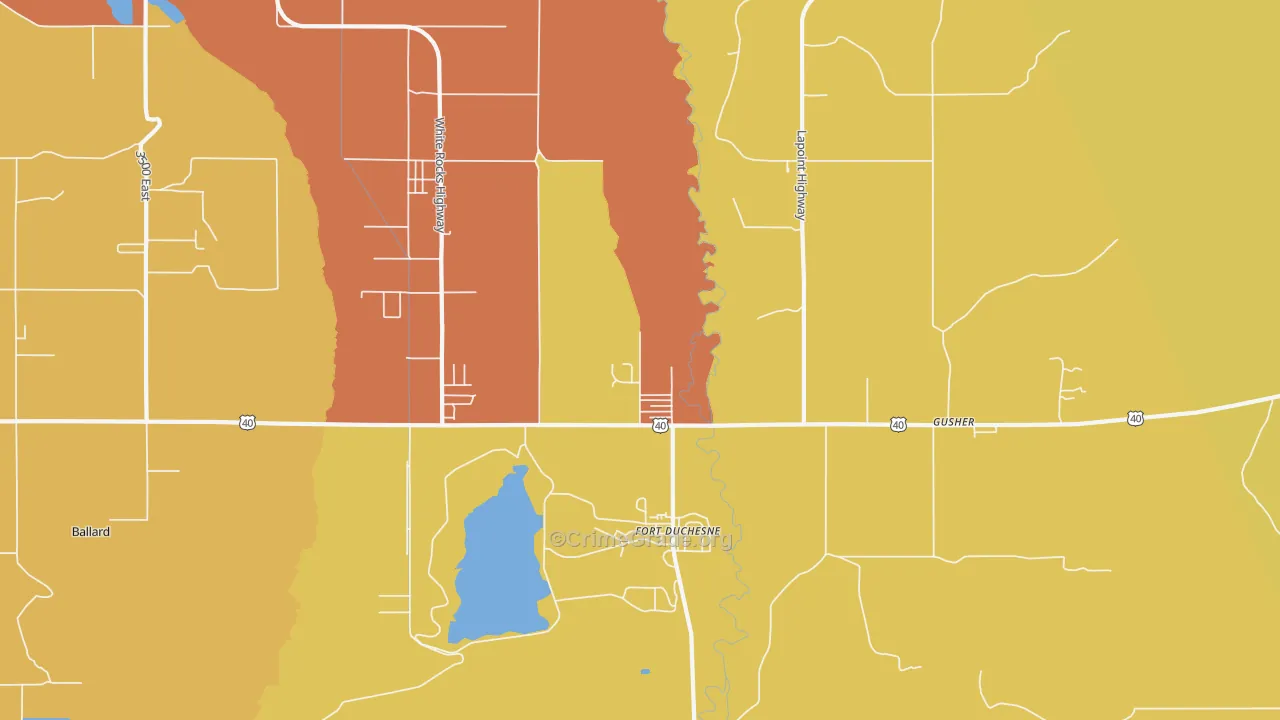 Fort Duchesne, UT Map of Vandalism Rates