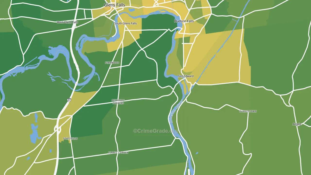 Fort Edward, NY Map of Vandalism Rates