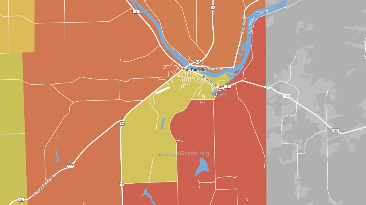 Fort Fairfield, ME Map of Vandalism Rates