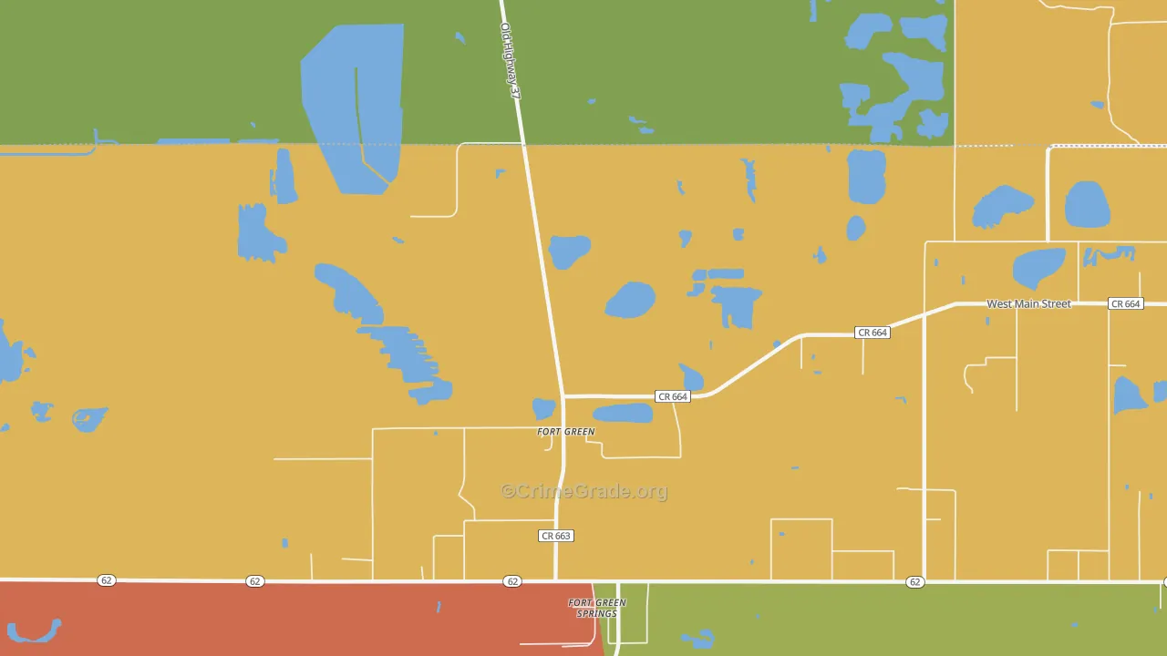 Fort Green, FL Map of Vandalism Rates
