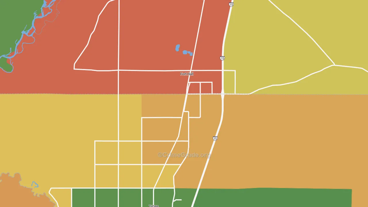 Fort Hall, ID Map of Vandalism Rates