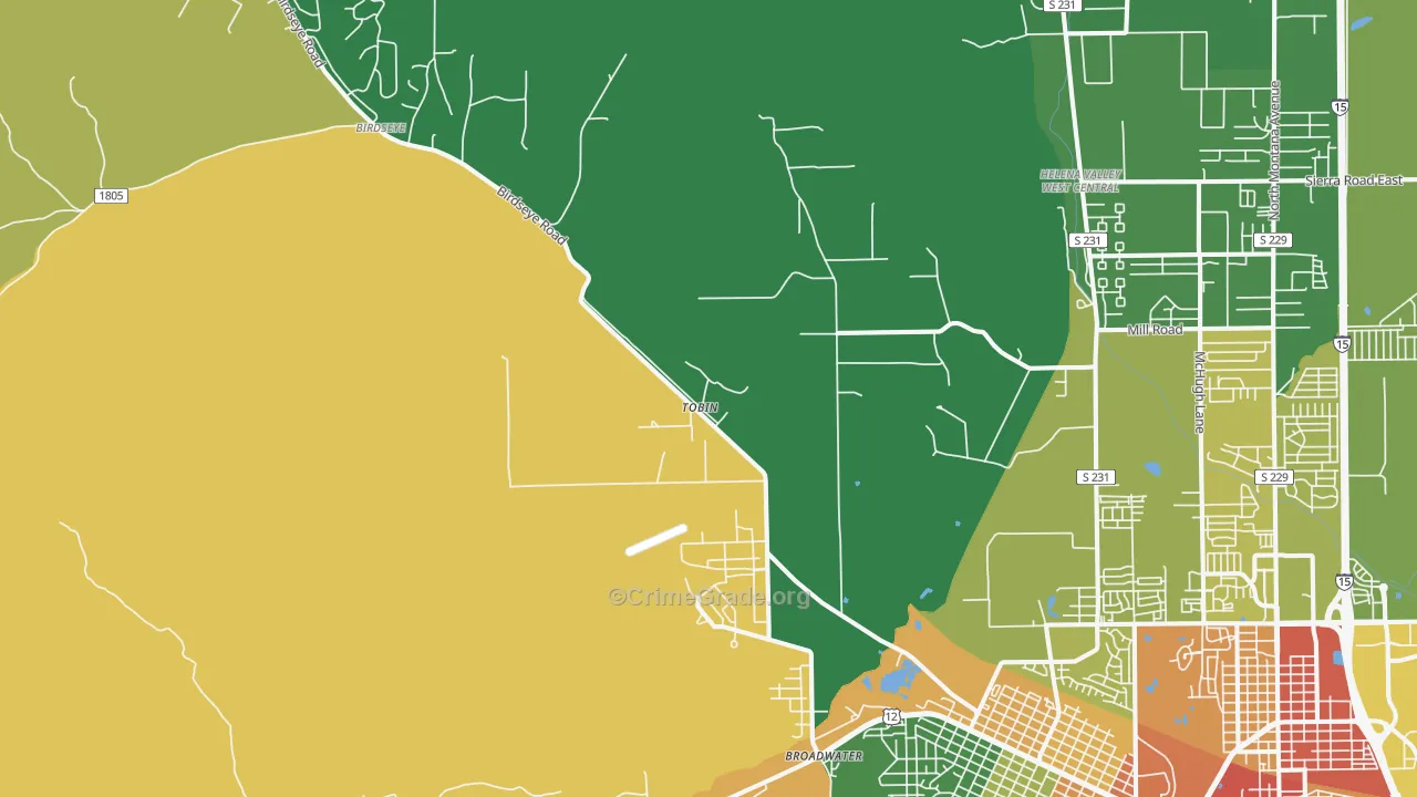 Fort Harrison, MT Map of Vandalism Rates