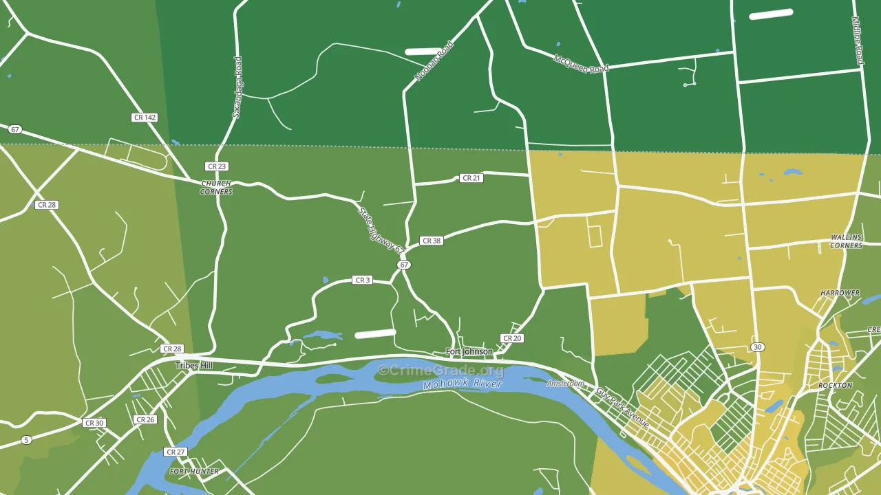 Fort Johnson, NY Map of Vandalism Rates