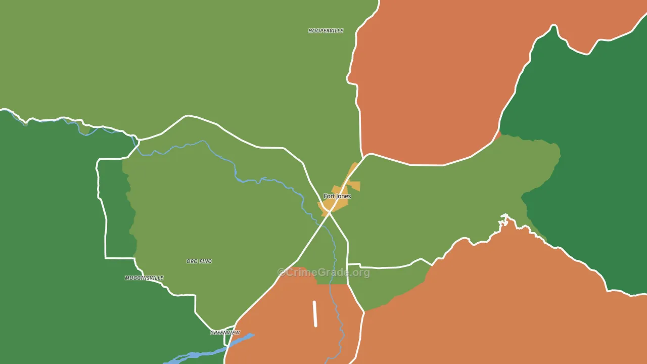 Fort Jones, CA Map of Vandalism Rates