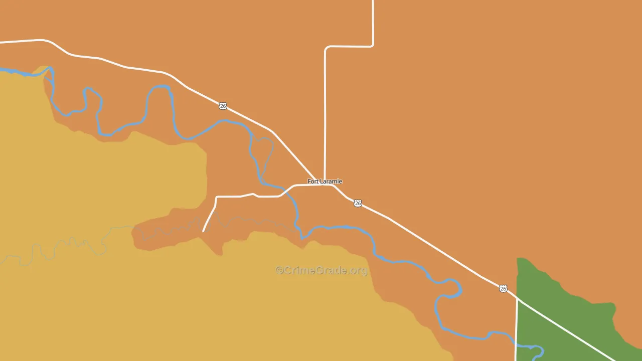 Fort Laramie, WY Map of Vandalism Rates