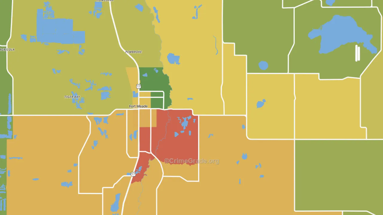 Fort Meade, FL Map of Vandalism Rates