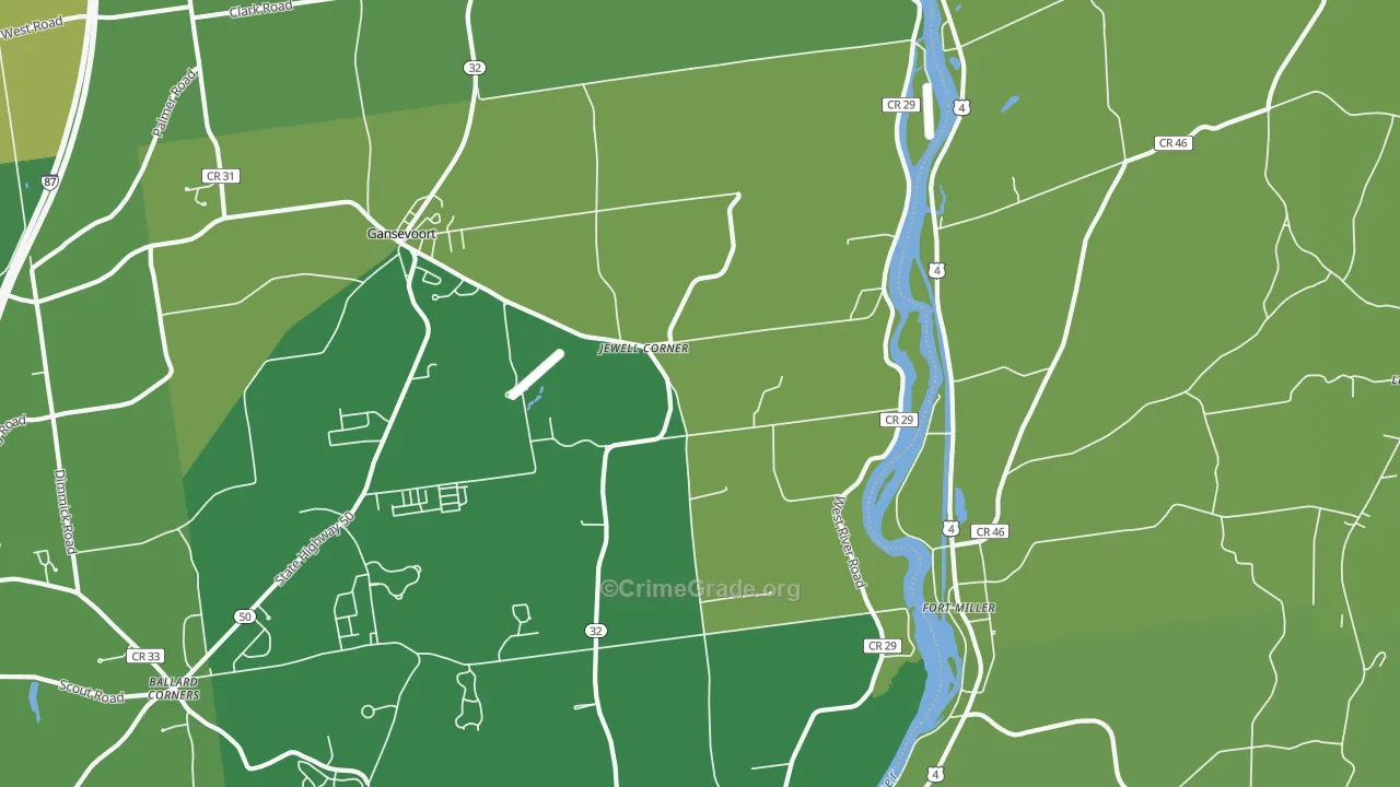 Fort Miller, NY Map of Vandalism Rates