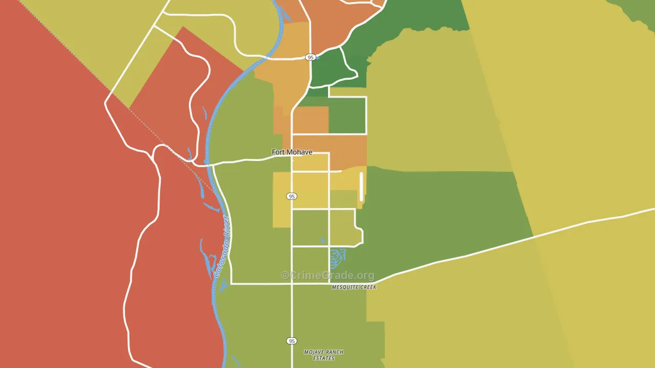 Fort Mohave, AZ Map of Vandalism Rates