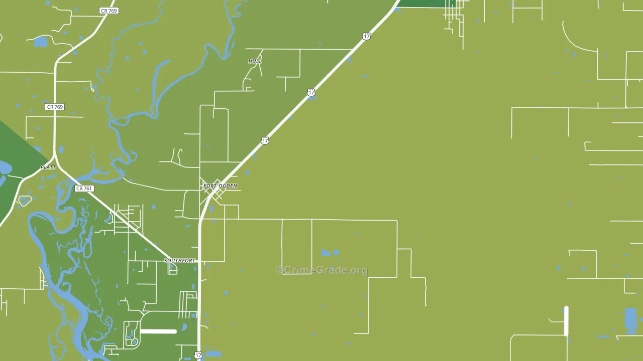 Fort Ogden, FL Map of Vandalism Rates