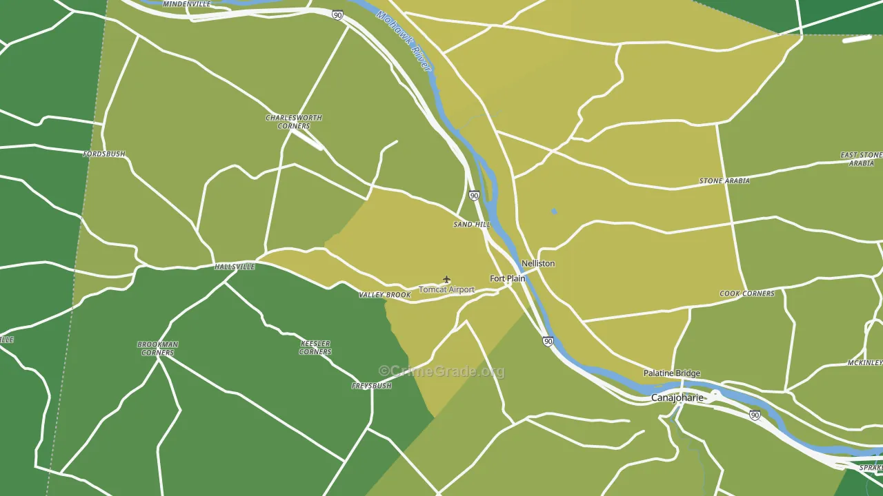 Fort Plain, NY Map of Vandalism Rates