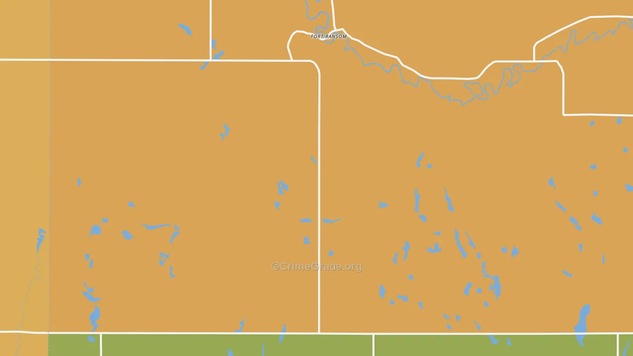 Fort Ransom, ND Map of Vandalism Rates