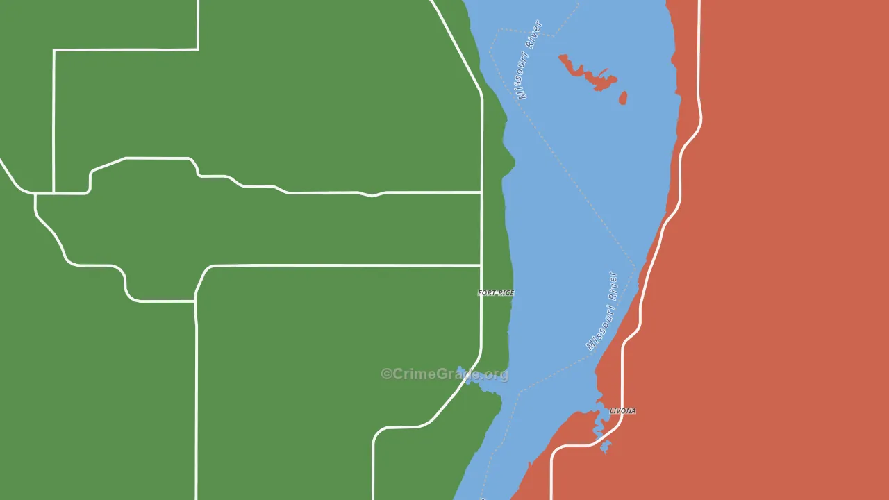 Fort Rice, ND Map of Vandalism Rates