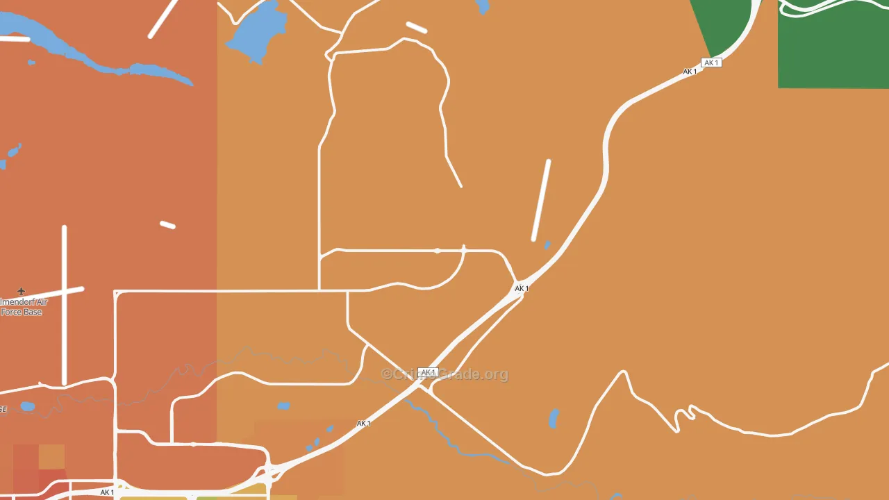 Fort Richardson, AK Map of Vandalism Rates
