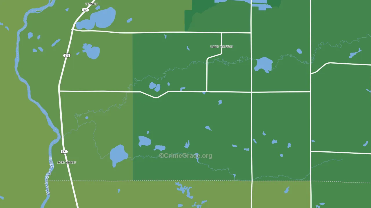 Fort Ripley, MN Map of Vandalism Rates