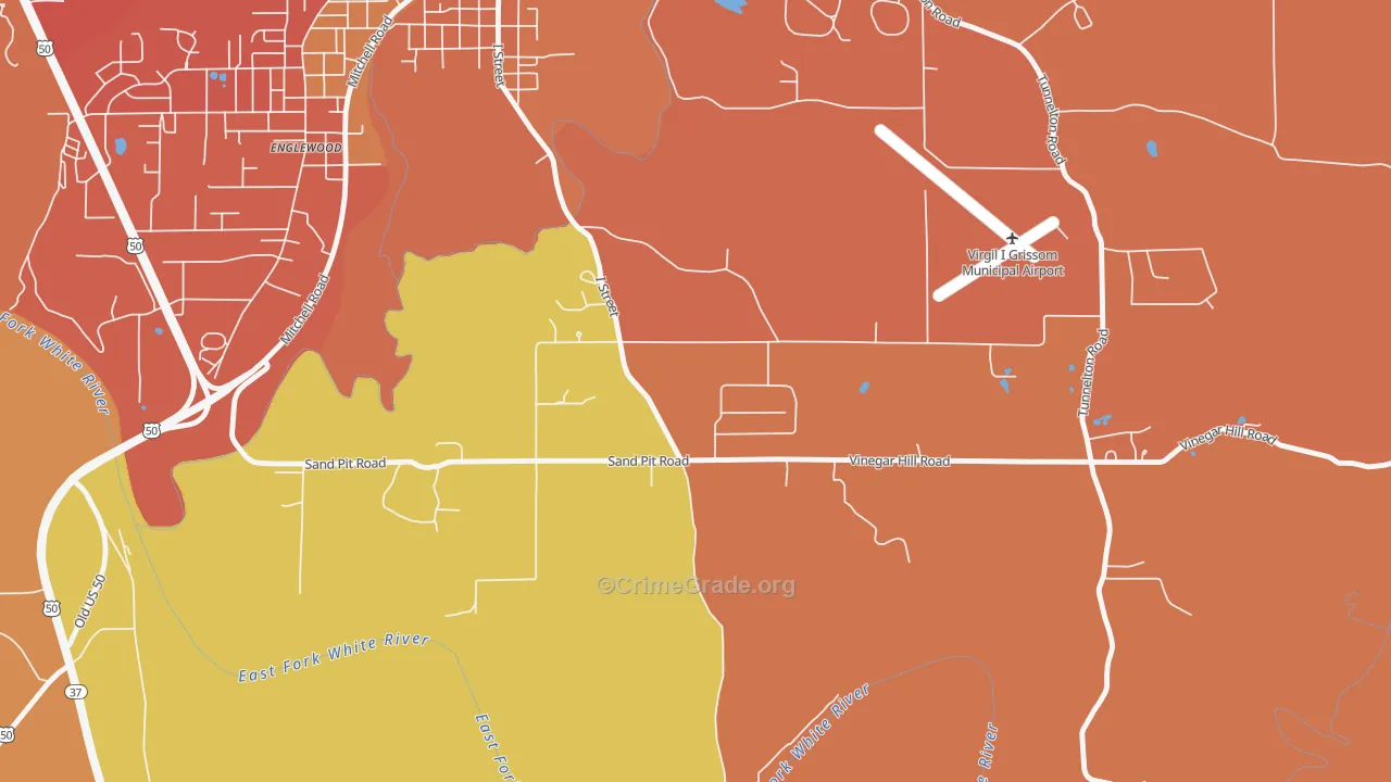 Fort Ritner, IN Map of Vandalism Rates