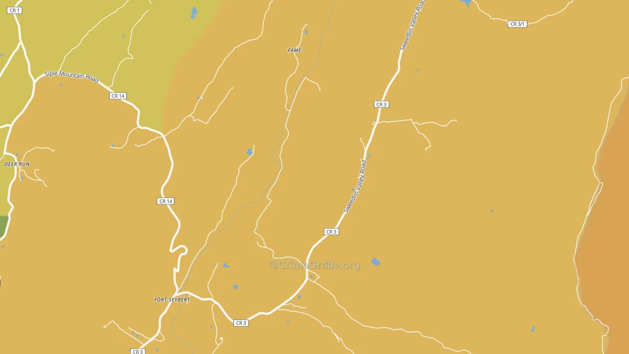Fort Seybert, WV Map of Vandalism Rates