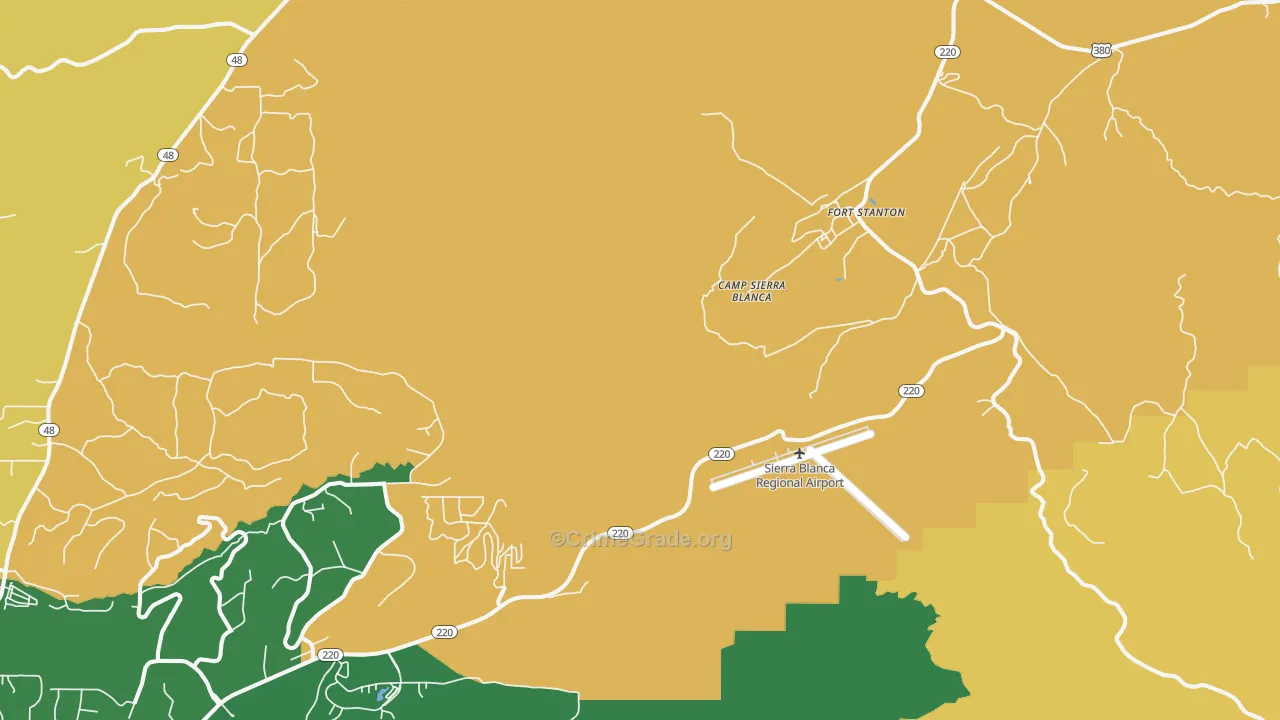 Fort Stanton, NM Map of Vandalism Rates