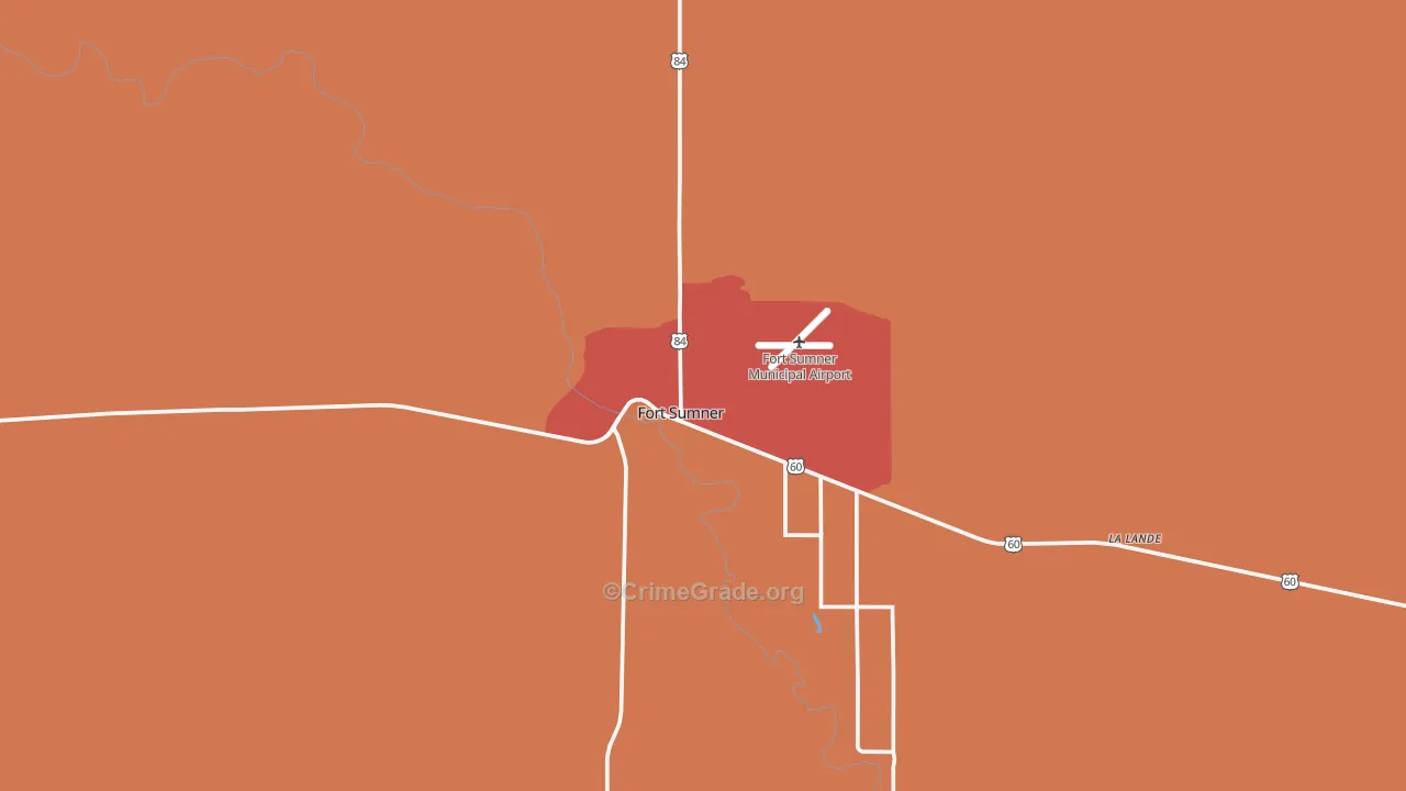 Fort Sumner, NM Map of Vandalism Rates
