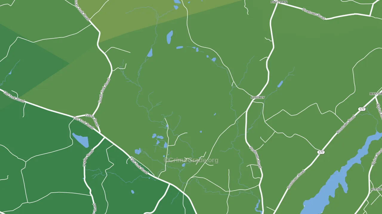 Fortney, PA Map of Vandalism Rates