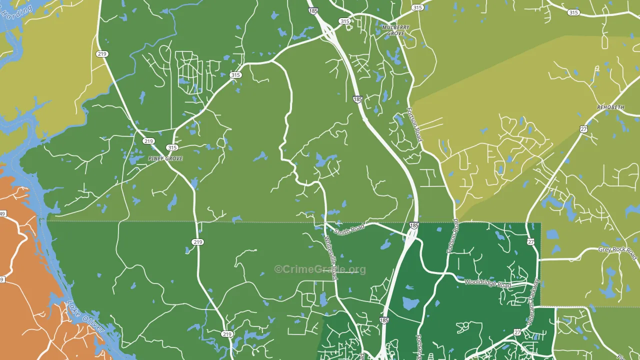 Fortson, GA Map of Vandalism Rates