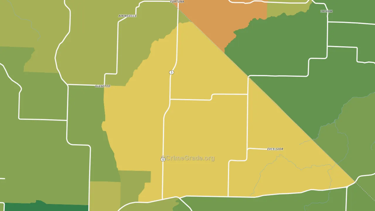 Fortuna, MO Map of Vandalism Rates