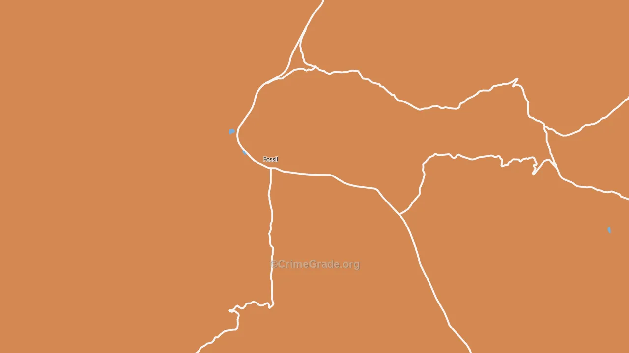 Fossil, OR Map of Vandalism Rates