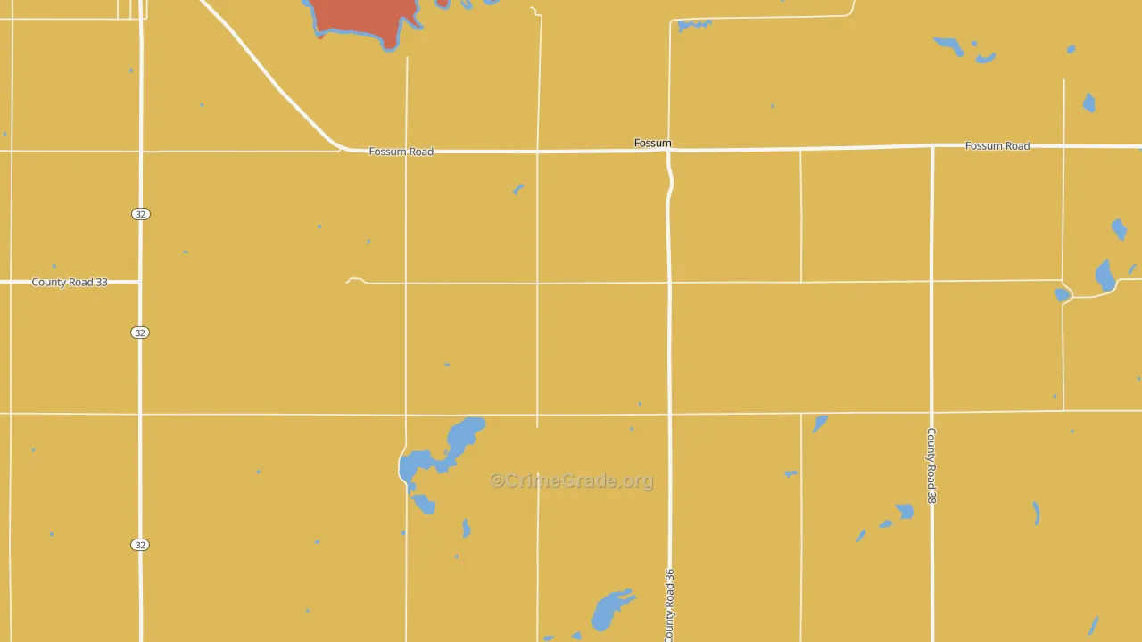 Fossum, MN Map of Vandalism Rates
