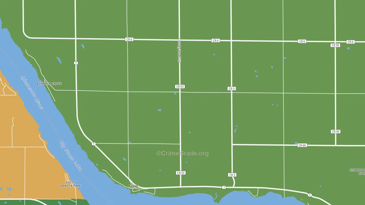 Foster, MN Map of Vandalism Rates