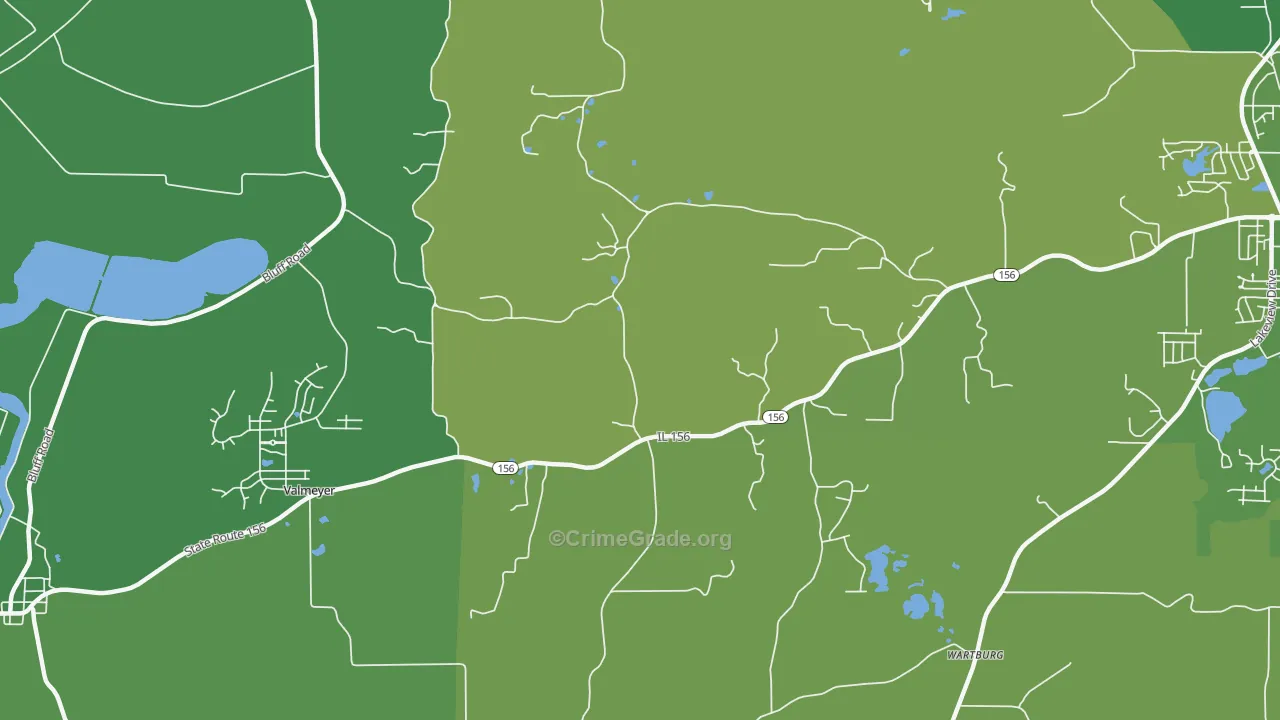 Foster Pond, IL Map of Vandalism Rates
