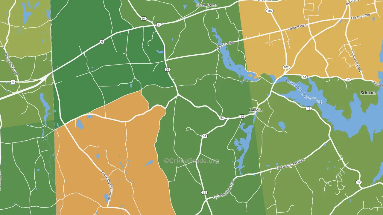 Foster, RI Map of Vandalism Rates
