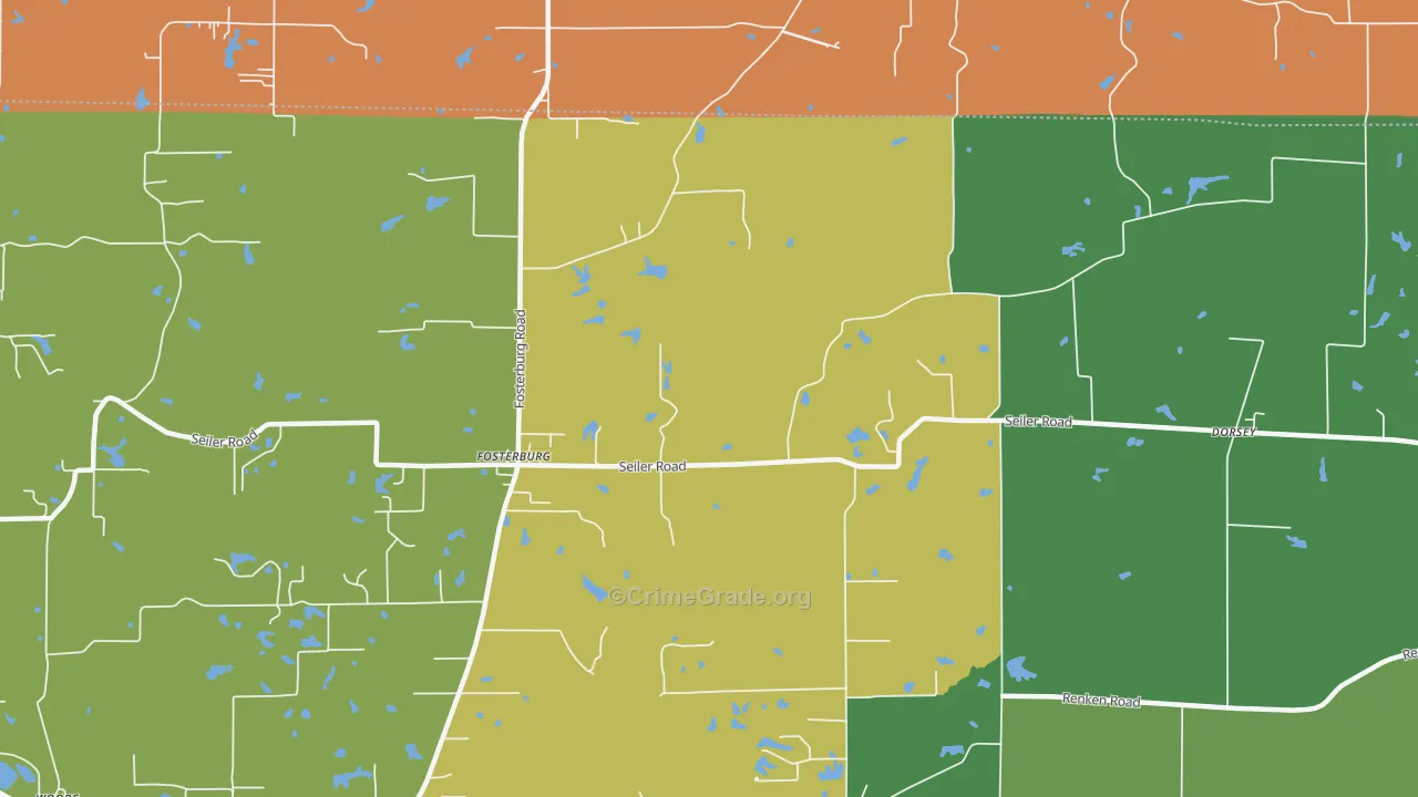 Fosterburg, IL Map of Vandalism Rates