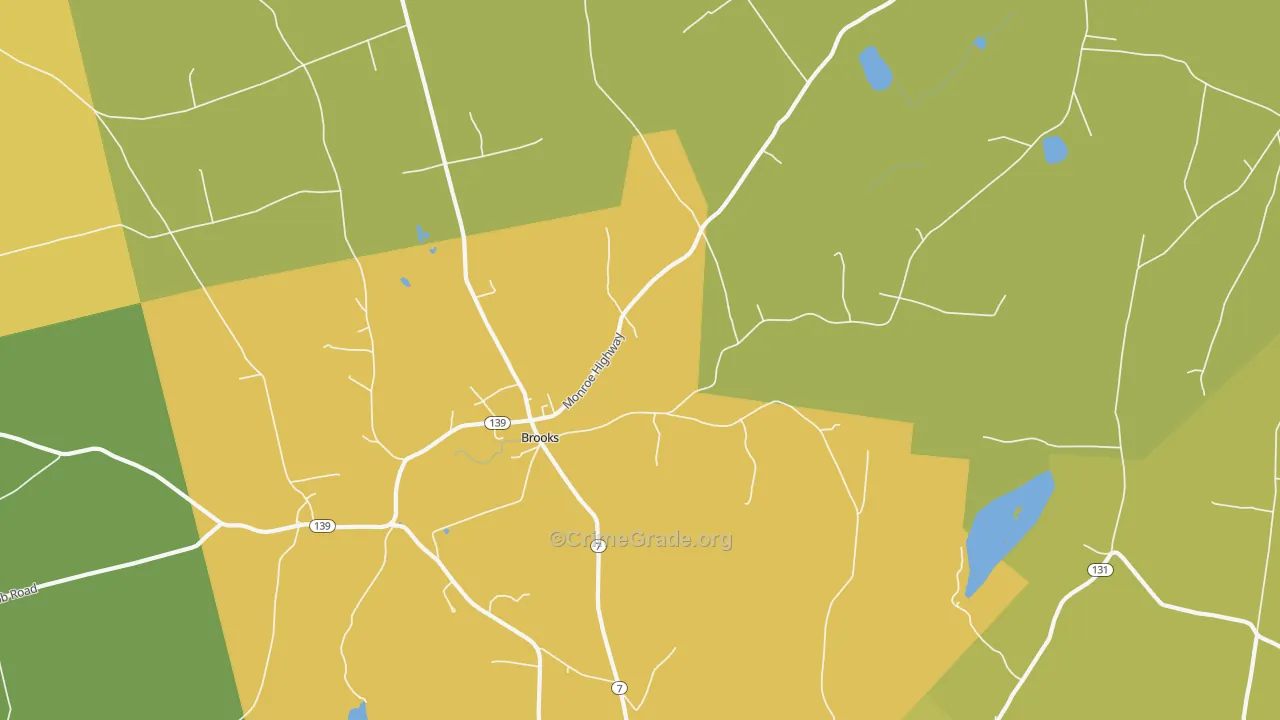 Fosters Corner, ME Map of Vandalism Rates
