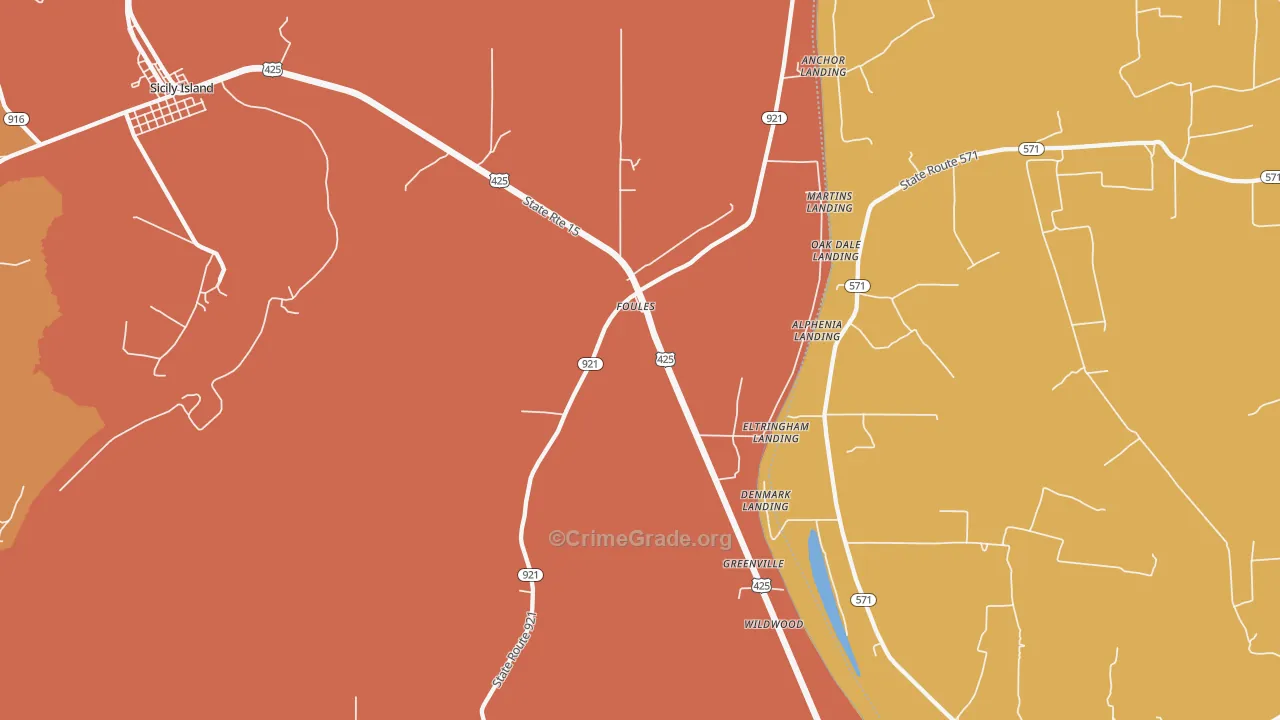 Foules, LA Map of Vandalism Rates