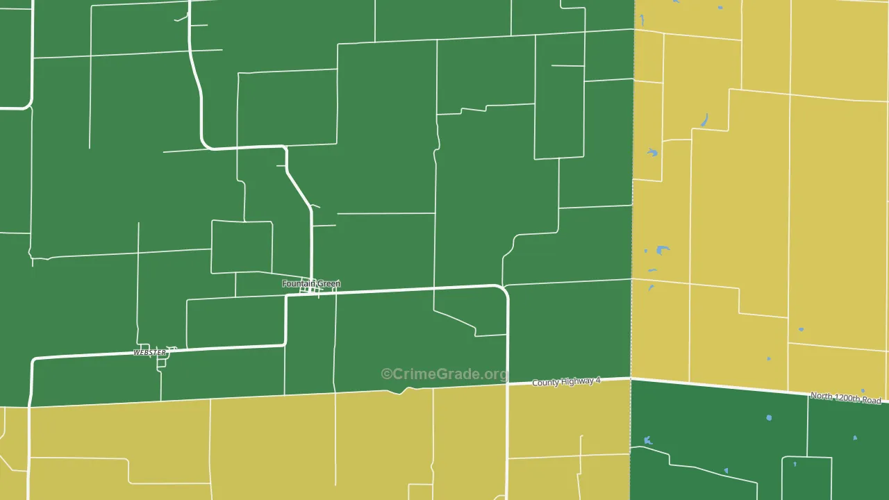 Fountain Green, IL Map of Vandalism Rates