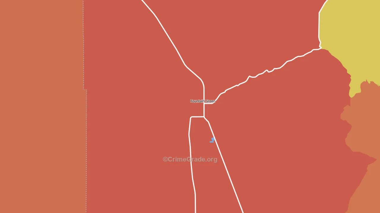 Fountain Green, UT Map of Vandalism Rates