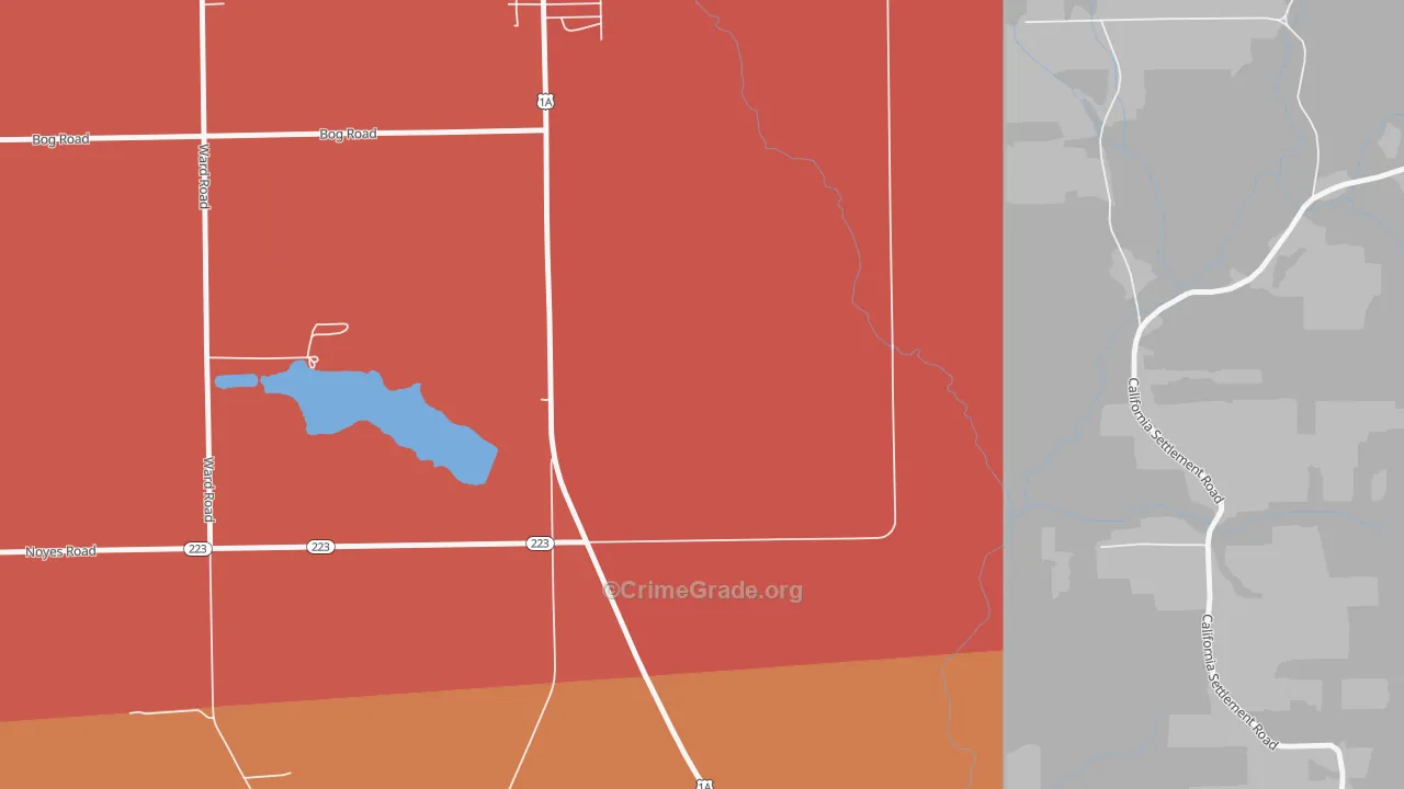 Four Corners, ME Map of Vandalism Rates