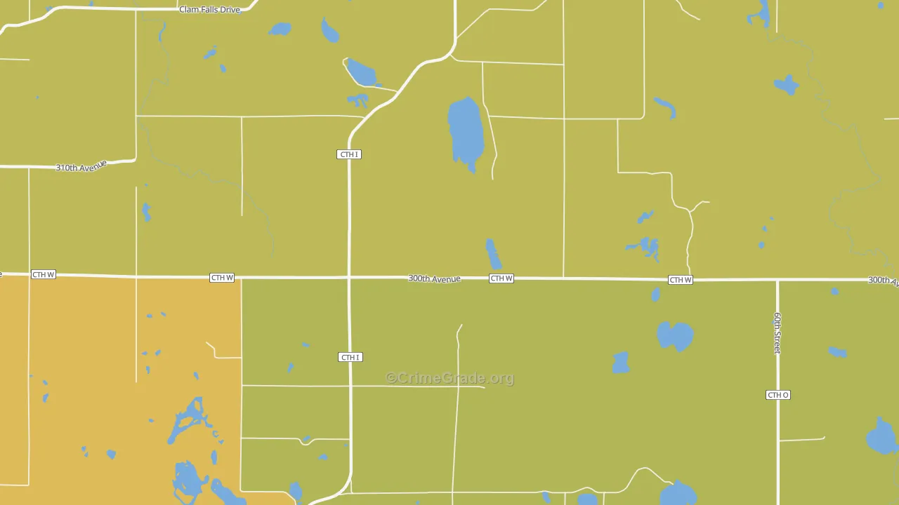 Four Corners, WI Map of Vandalism Rates