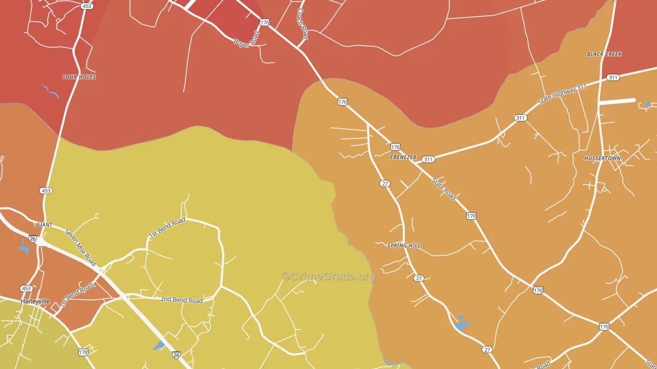 Four Holes, SC Map of Vandalism Rates