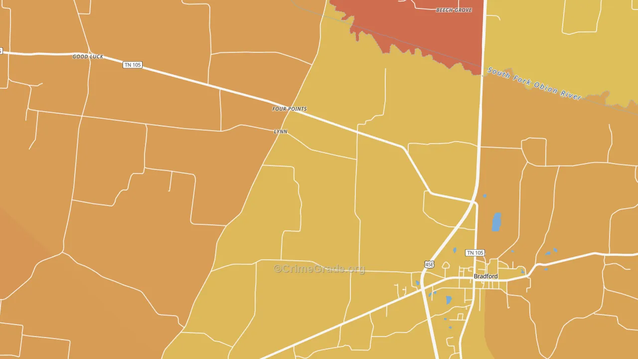Four Point, TN Map of Vandalism Rates