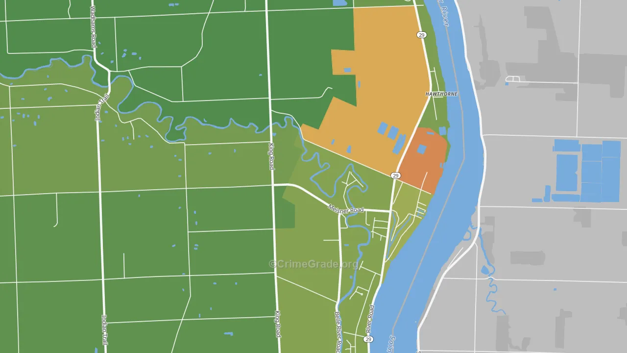 Four Towns, MI Map of Vandalism Rates