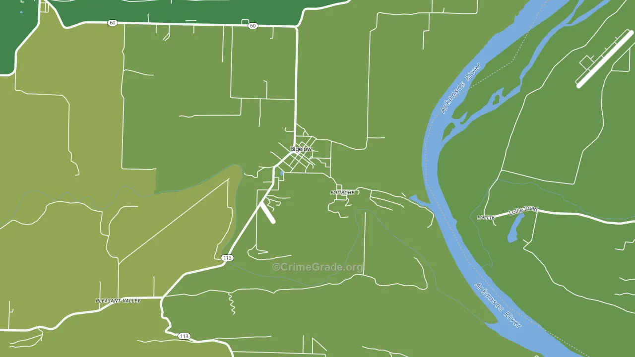 Fourche, AR Map of Vandalism Rates