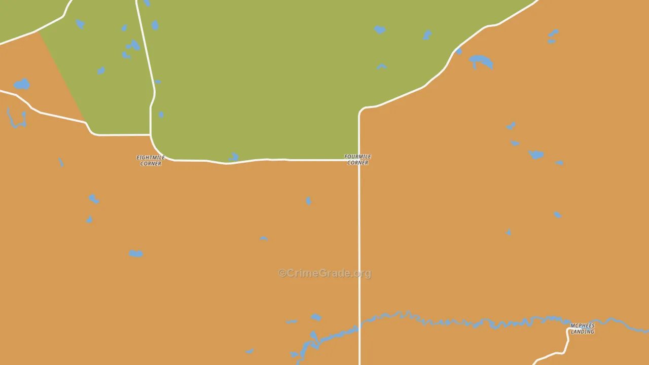 Fourmile Corner, MI Map of Vandalism Rates
