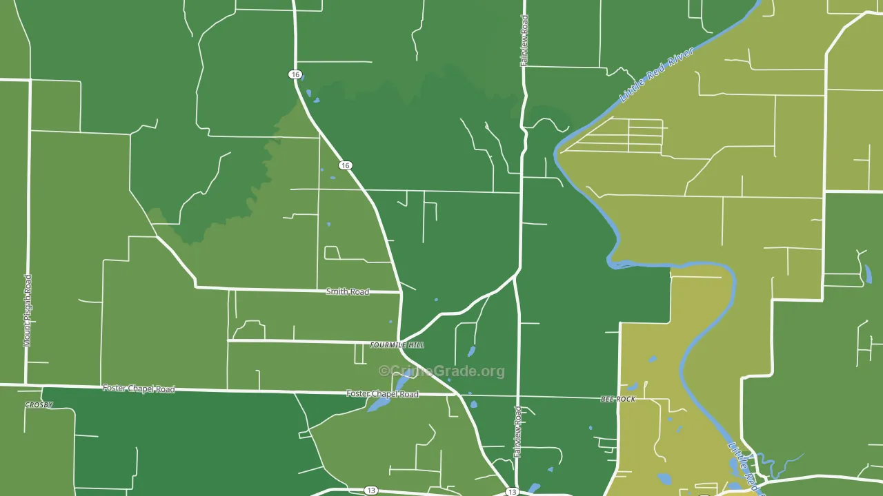 Fourmile Hill, AR Map of Vandalism Rates